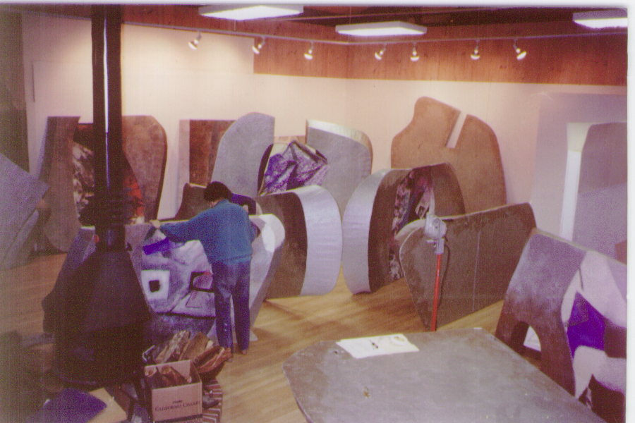 Doris in studio with Stellars